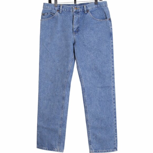 Lee Mens 34x30 Jeans Regular Fit Straight Leg Blue Medium Wash Denim - Picture 8 of 8